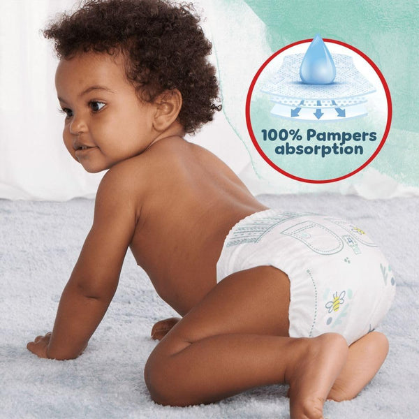Pampers Harmonie Nappy Pants Size 6, 132 Nappies, 15kg+, Monthly Pack, Gentle Skin Protection and 360° Comfort Fit