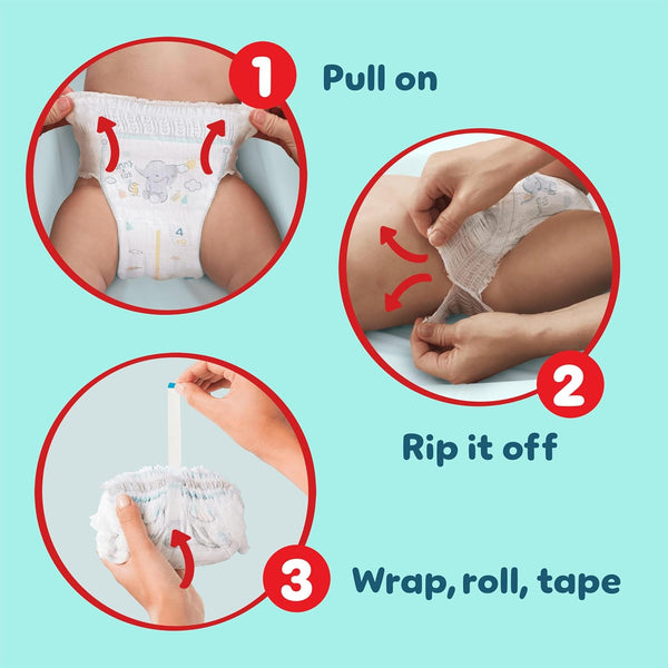 Pampers Premium Protection Nappy Pants Size 5, 144 Nappies, 11kg-17kg, Monthly Pack + Pampers Harmonie Aqua Baby Wipes 1 pack of 10 Wipes