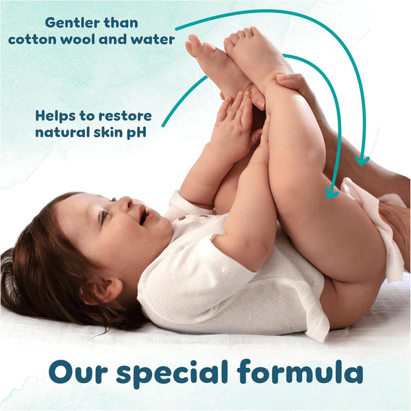 Pampers Harmonie Aqua Baby Wipes Plastic Free 24 Packs of 48 Wipes, 1152 Baby Wet Wipes, Help restore natural skin pH, Delicate lotion with 99 percent water
