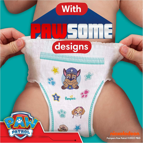 Pampers Baby-Dry Nappy Pants Paw Patrol Edition Size 5, 160 Nappies, 11kg-17kg, Monthly Pack, with Our 360° Pants Fit to Help Prevent Leaks