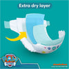 Pampers Baby-Dry Paw Patrol Edition Size 4, 222 Nappies, 9kg-14kg, Monthly Pack, Up to a 100% Leak-Free & Comfortable Night