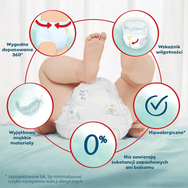 Pampers Harmonie Nappy Pants Size 5, 144 Nappies, 12kg-17kg, Monthly Pack, Gentle Skin Protection and 360° Comfort Fit